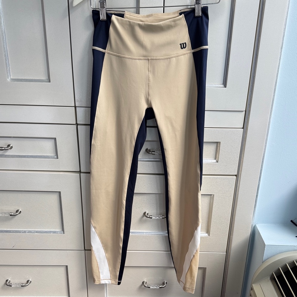 Wilson Beige and Navy Leggings